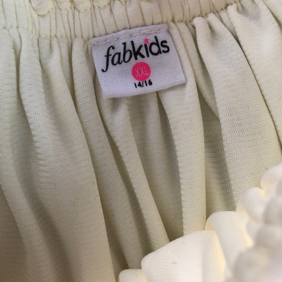 Fab Kids cream & gold sparkly skirt size XXL(14/16) - Picture 4 of 5